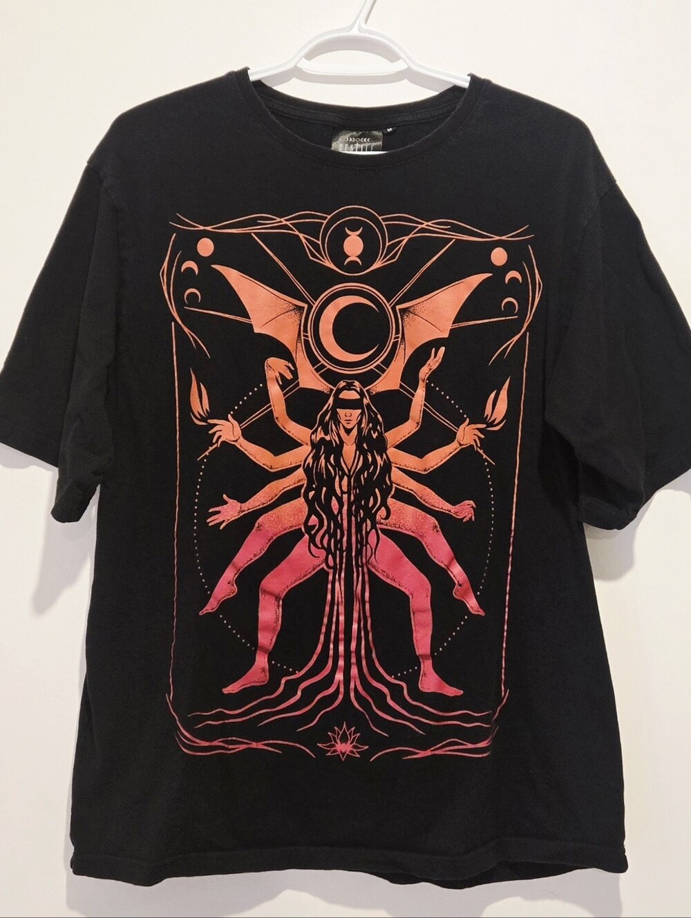 🖤 Restyle Goddess Dancer Oversized Graphic Goth Tee 🌙